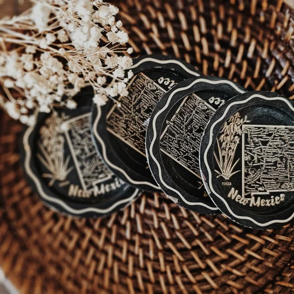 Vintage New Mexico Souvenir Coasters Set - Picture 1 of 4